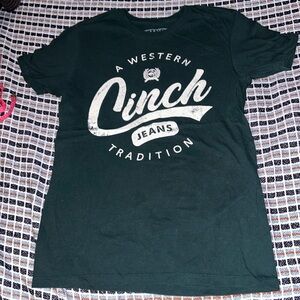 Cinch T shirt short sleeve dark green